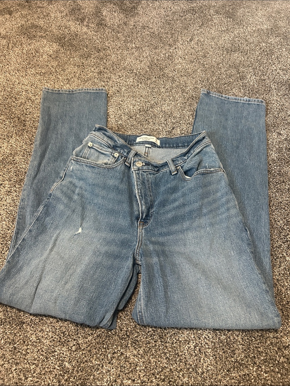 Abercrombie & Fitch Light Wash Straight-Leg Jeans